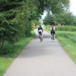 Radfahrer auf dem Radweg