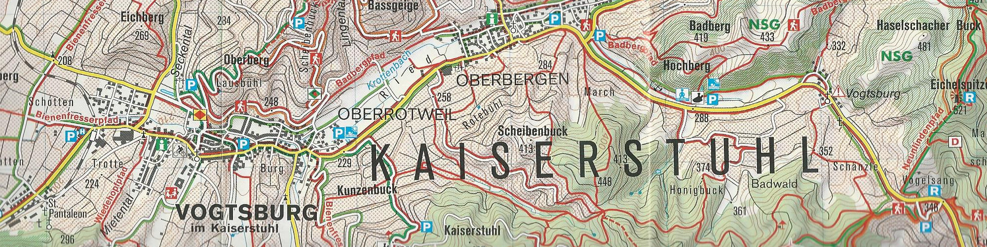 Karte-Kaiserstuhl Karten vom Kaiserstuhl