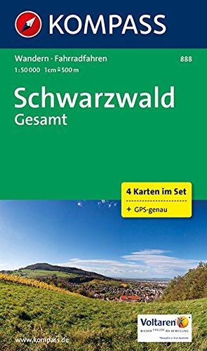 Kompass Wanderkarte Schwarzwald