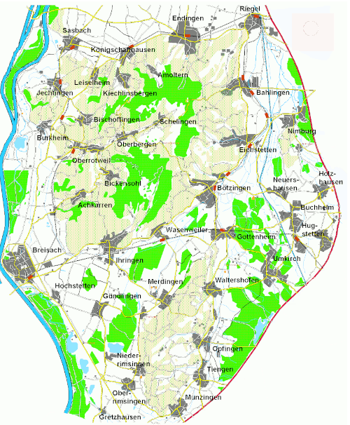Lageplan Endingen am Kaiserstuhl